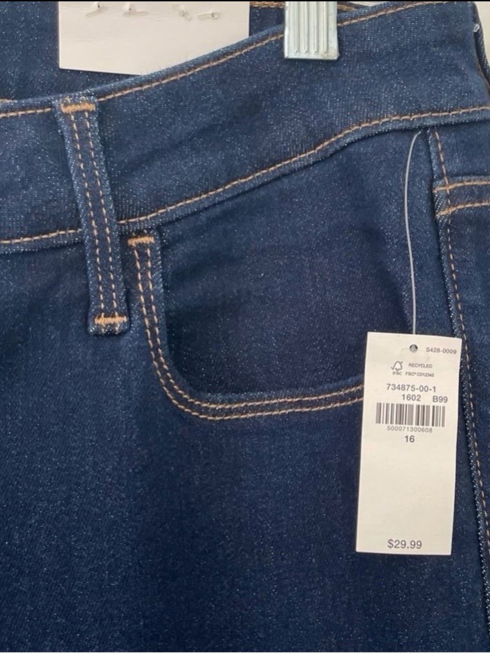 NWT Old Navy Women’s High-Rise Straight Leg Jeans – Dark Wash - Picture 8 of 11
